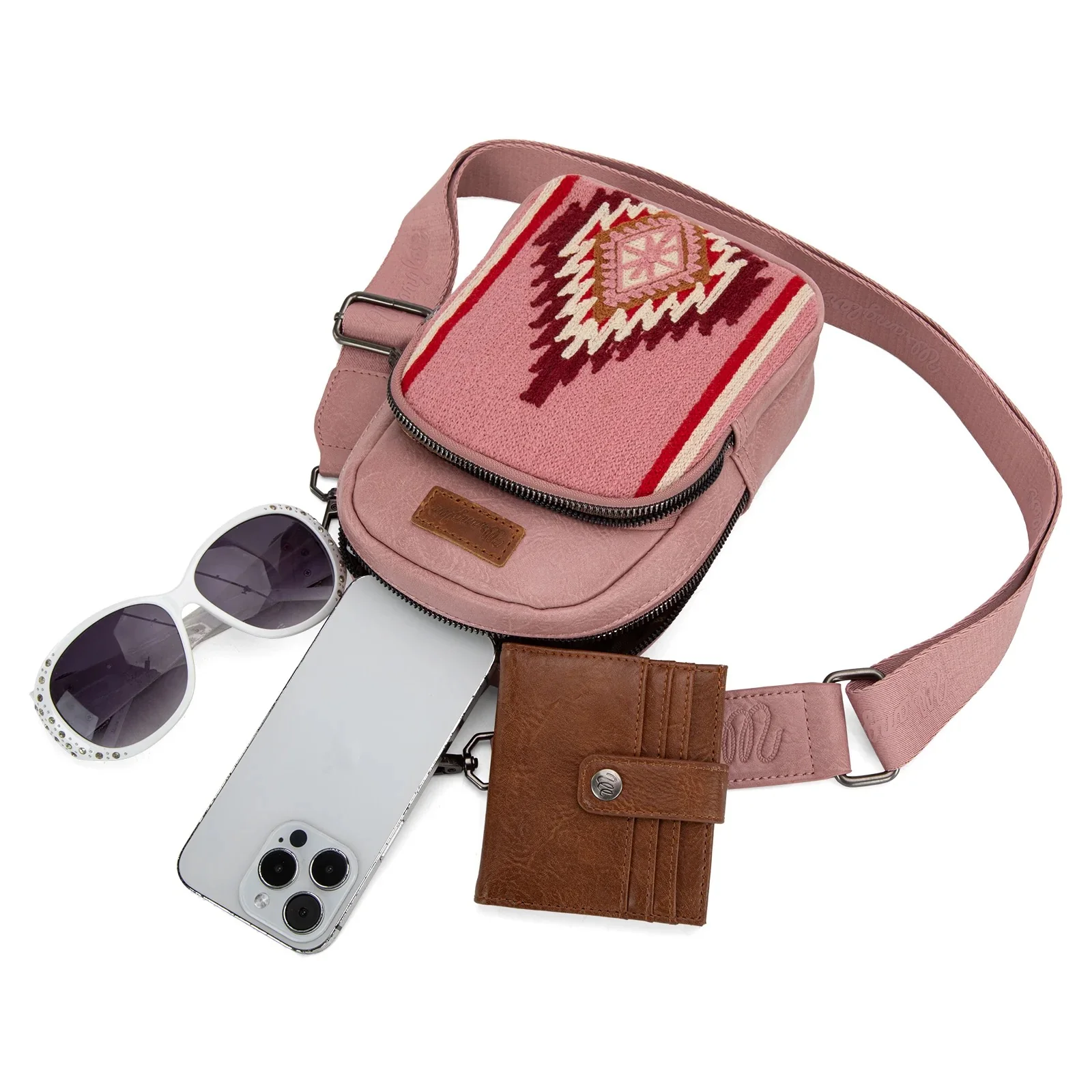 Wrangler Southwestern Knitted Sling Bag - Image 7