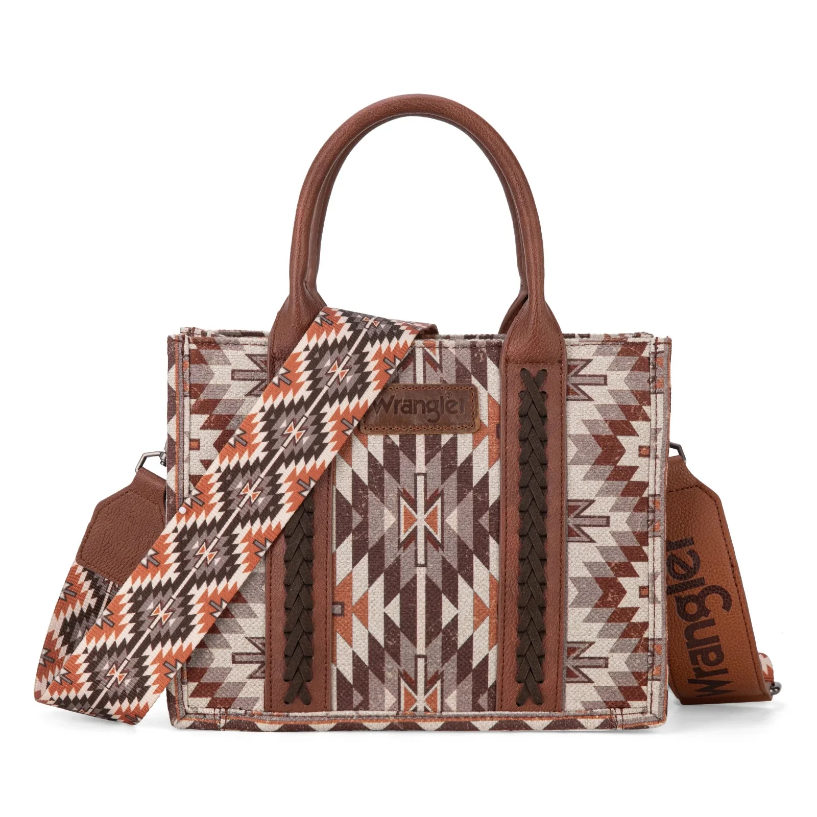Wrangler Southwestern Pattern Dual Sided Print Tote Crossbody - Image 4