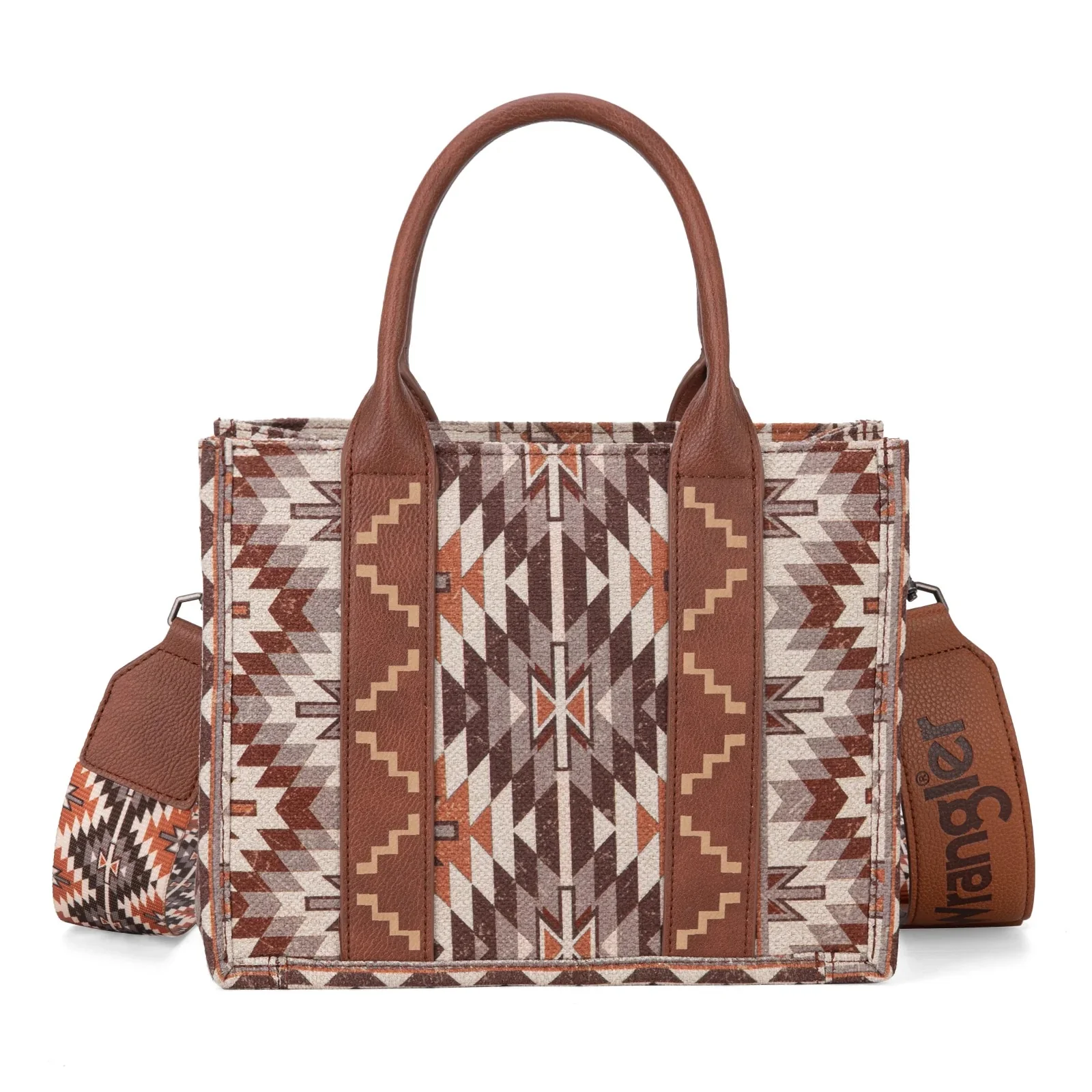Wrangler Southwestern Pattern Dual Sided Print Tote Crossbody - Image 5
