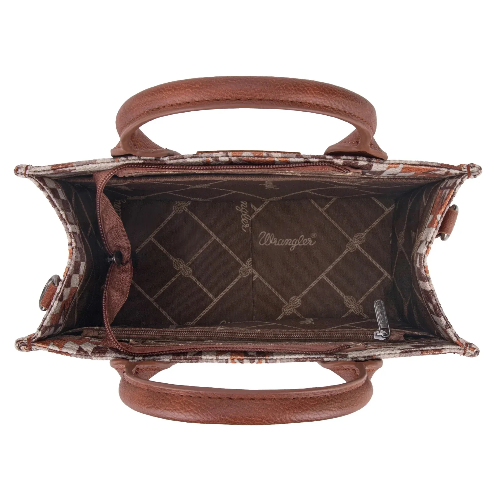 Wrangler Southwestern Pattern Dual Sided Print Tote Crossbody - Image 6