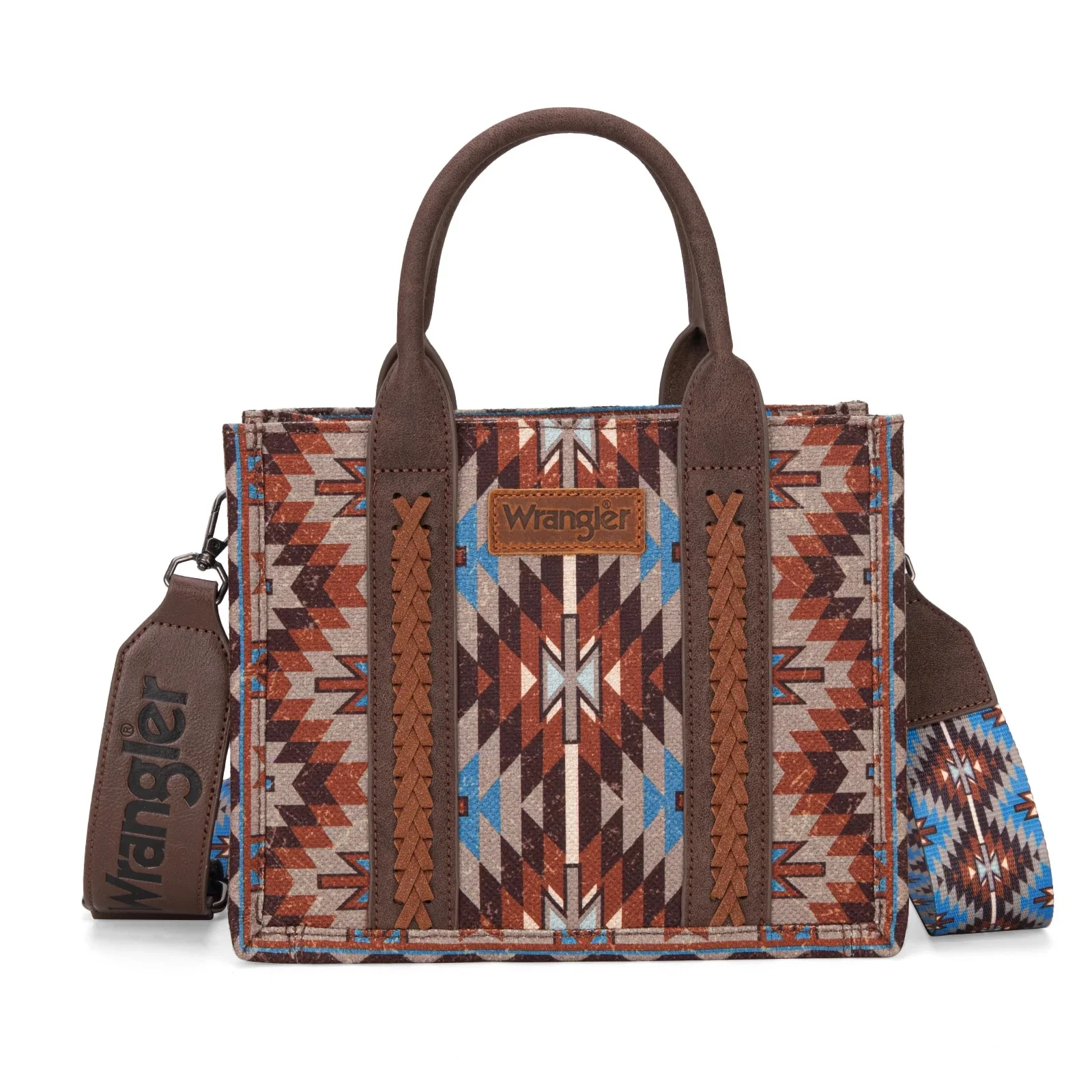 Wrangler Southwestern Pattern Dual Sided Print-Tote/Crossbody - Image 3