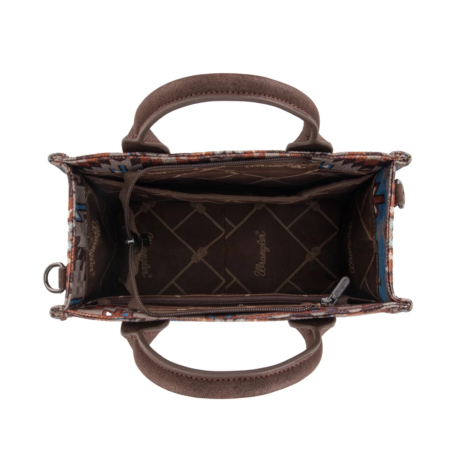 Wrangler Southwestern Pattern Dual Sided Print-Tote/Crossbody - Image 4