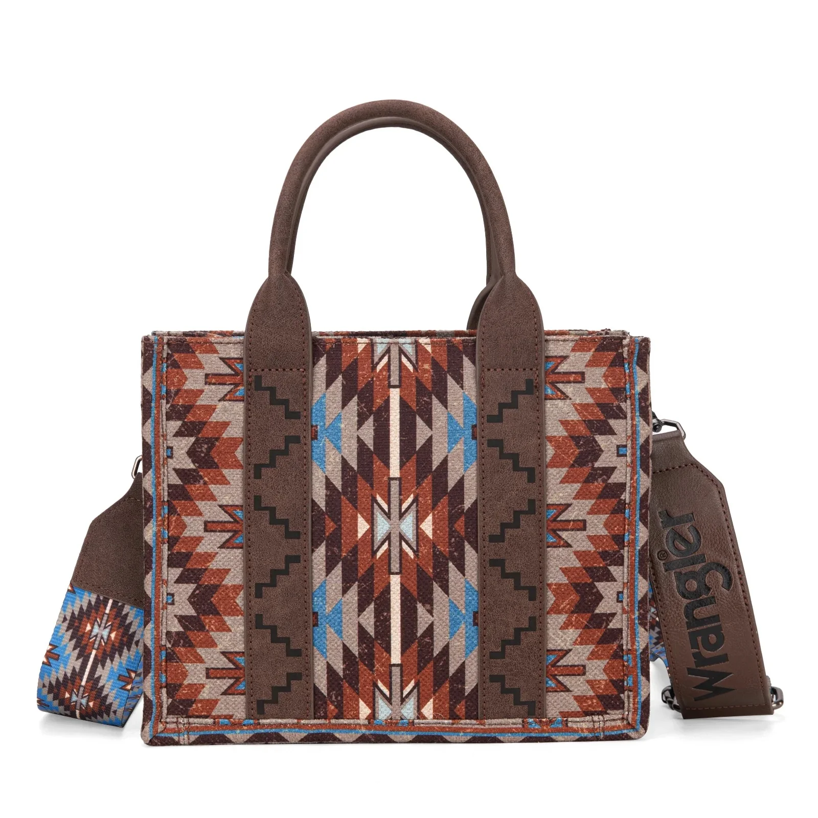 Wrangler Southwestern Pattern Dual Sided Print-Tote/Crossbody - Image 6
