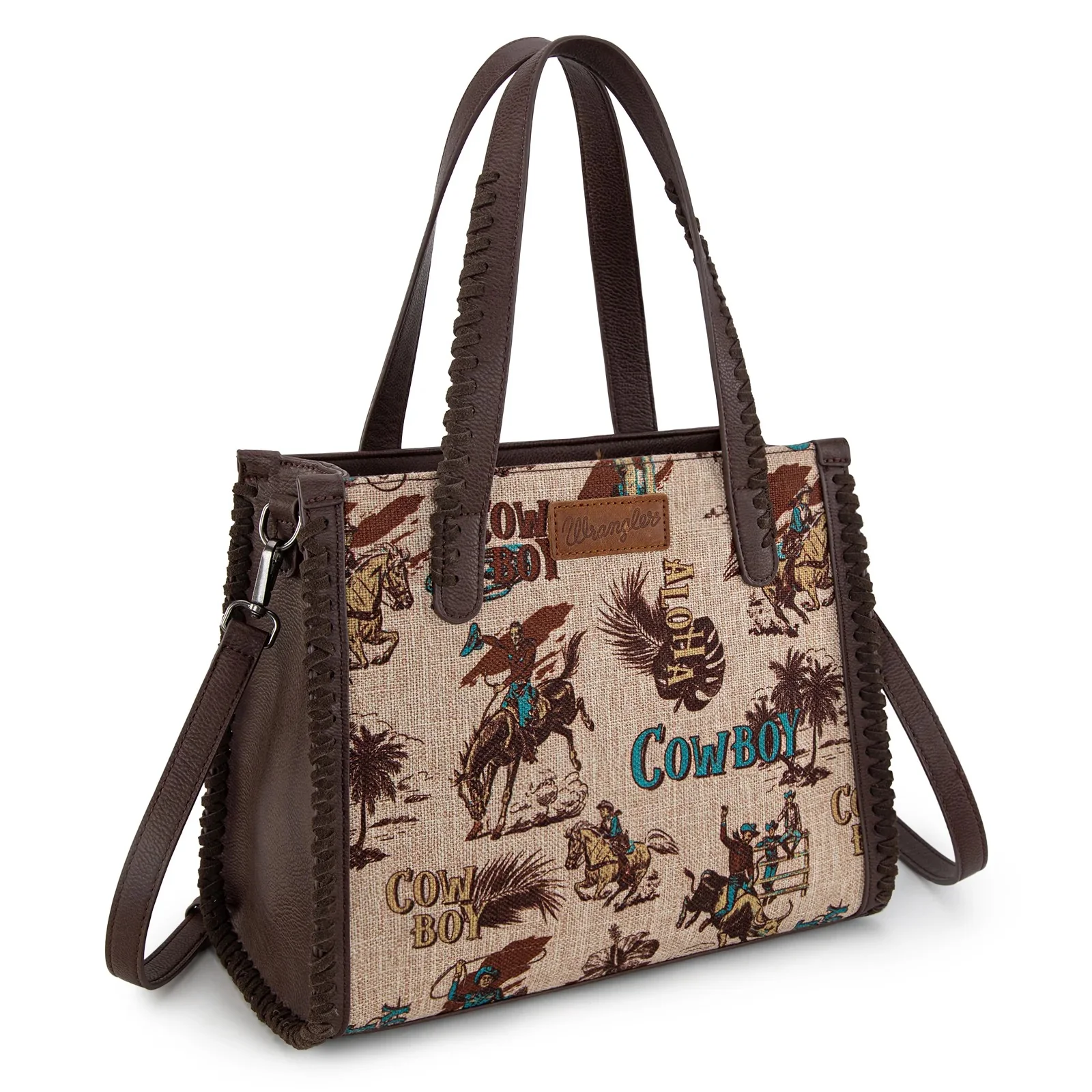 Wrangler Vintage Retro Cowboy Cool Print Concealed Carry Satchel/Crossbody - Image 8