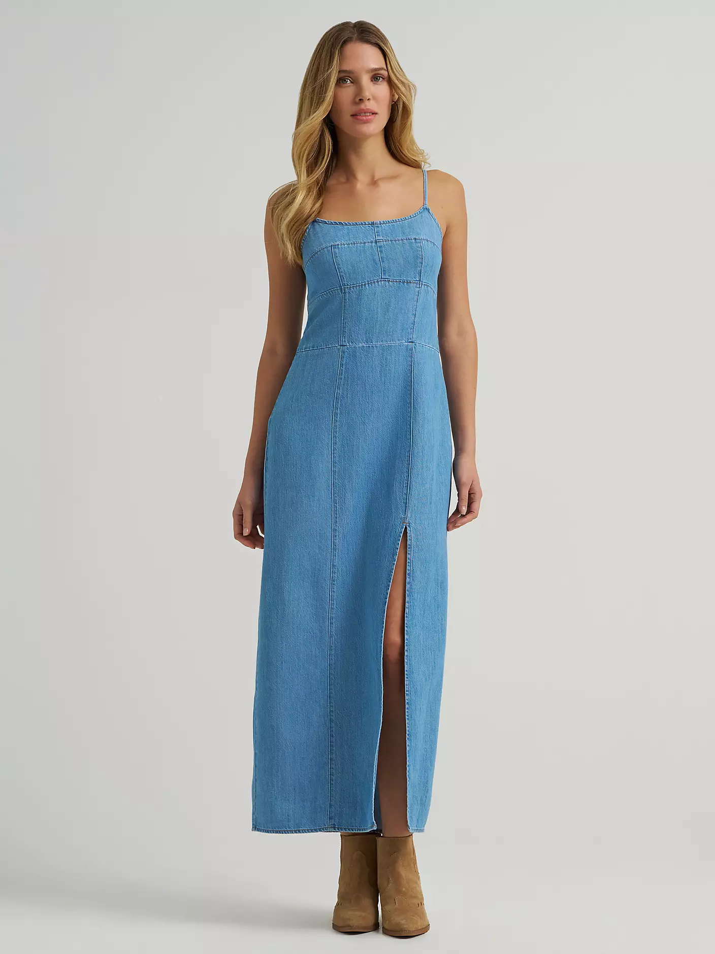 Wrangler Women's Sleeveless Denim Maxi Dress - Image 2