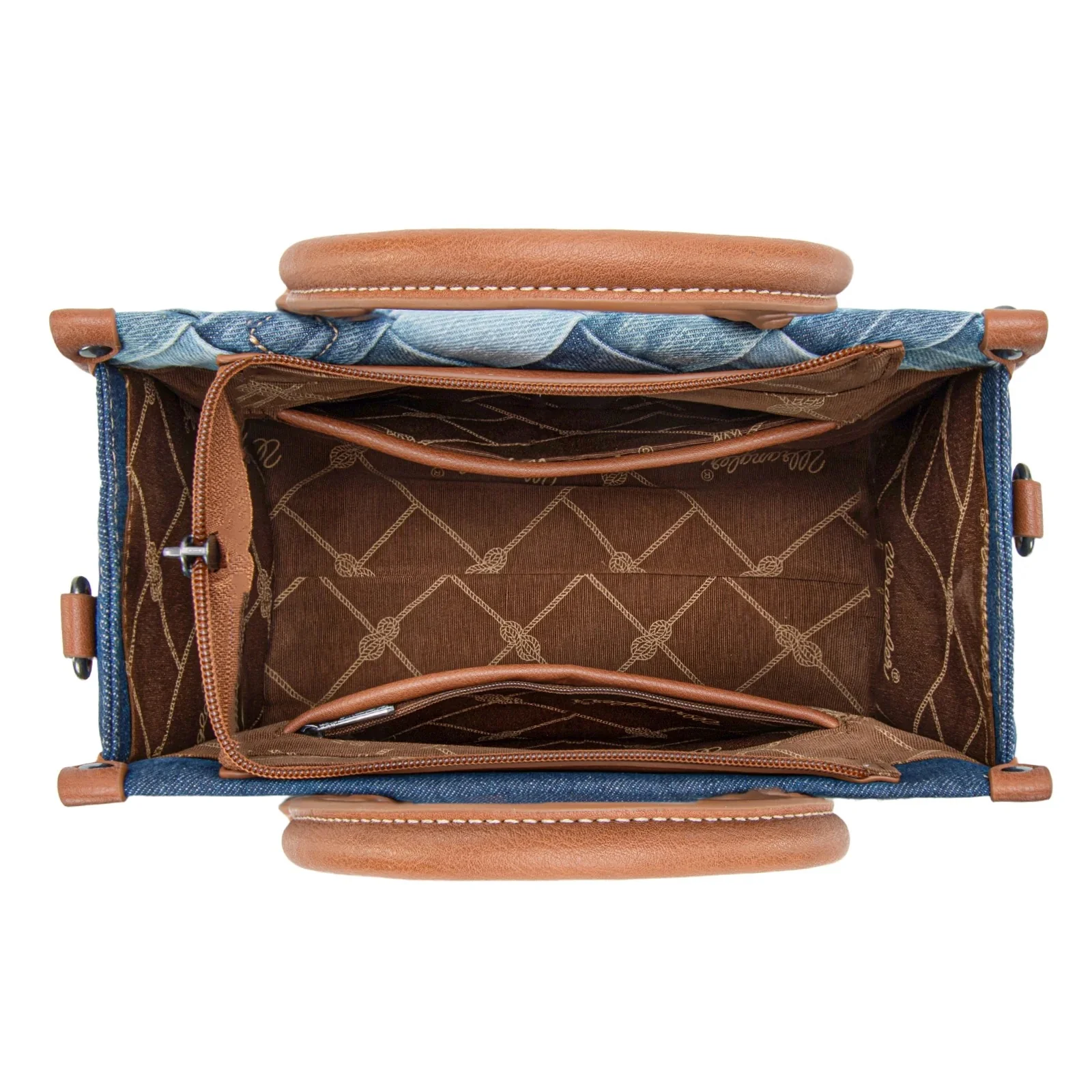 Wrangler Woven Denim Concealed Carry Tote/Crossbody - Image 10