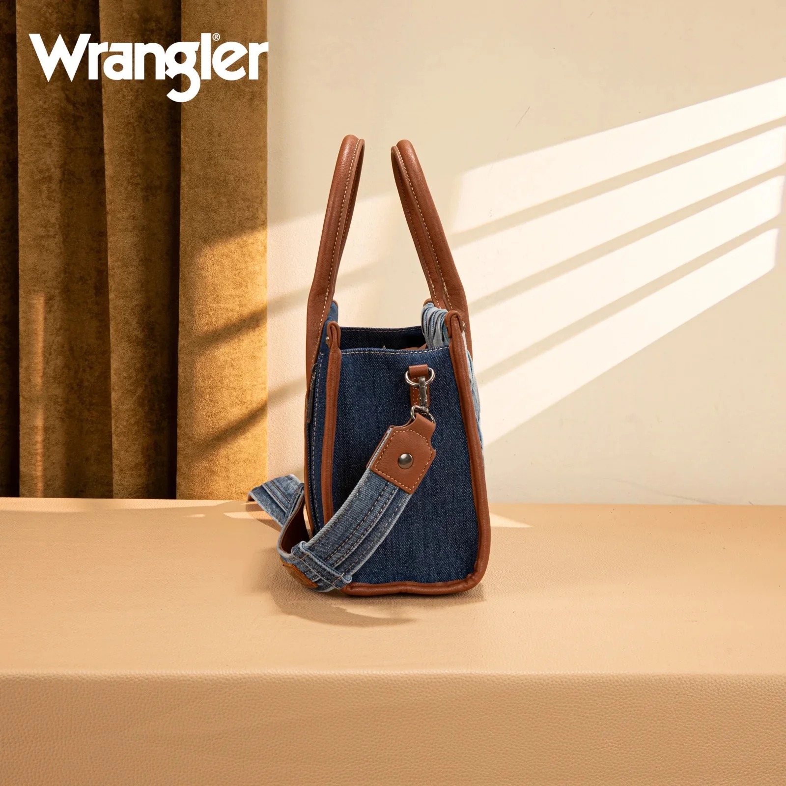 Wrangler Woven Denim Concealed Carry Tote/Crossbody - Image 3