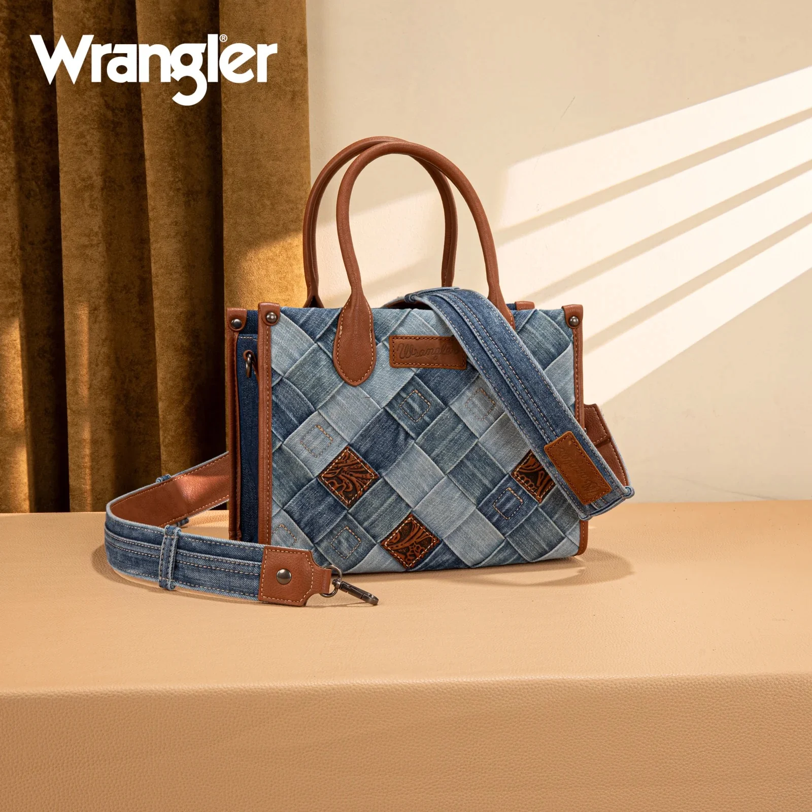 Wrangler Woven Denim Concealed Carry Tote/Crossbody - Image 5
