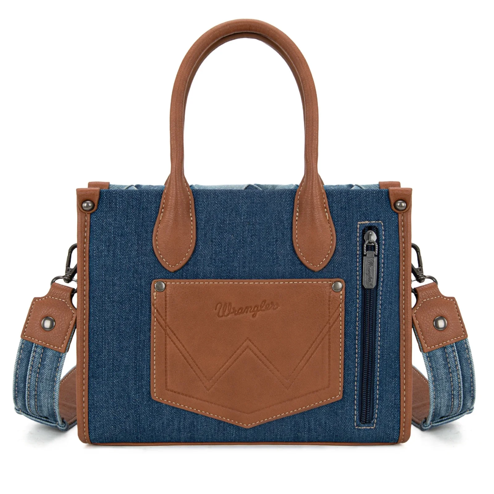 Wrangler Woven Denim Concealed Carry Tote/Crossbody - Image 8